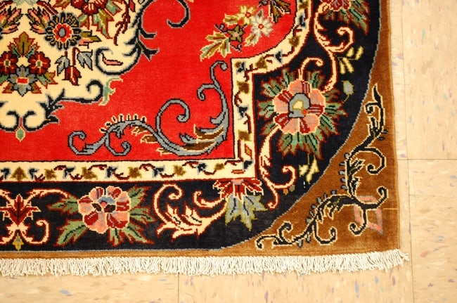 Persian KASHAN RUG 2'3"x 3'3" - 3