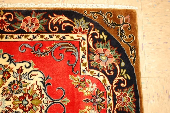 Persian KASHAN RUG 2'3"x 3'3" - 4