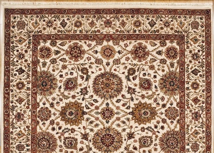 Hand Knotted Jaipur Ivory Wool Oriental Area Rug Carpet 9'2" x 12'1" - 4