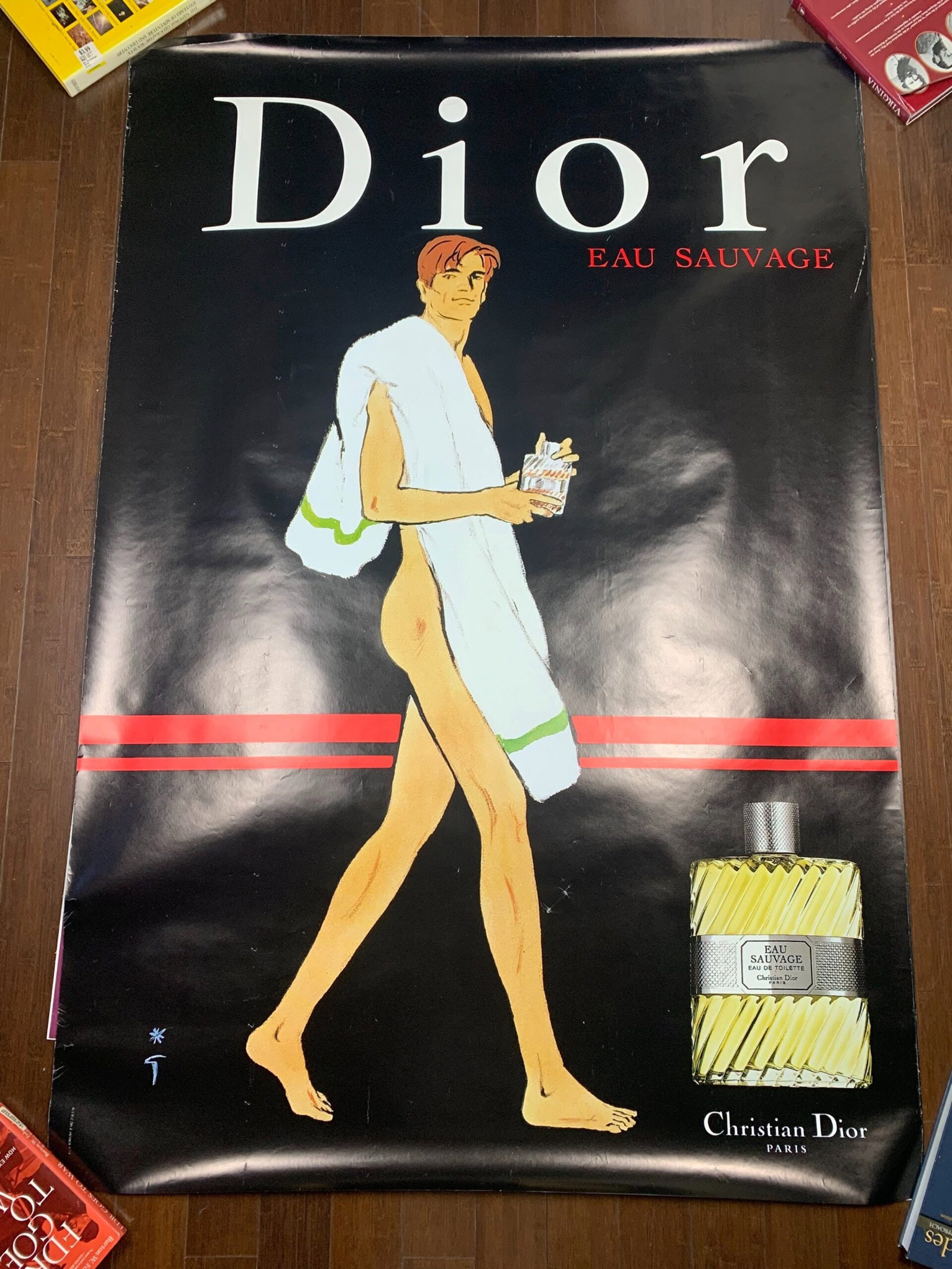 Dior Eau Savage 01 - Art By Rene Gruau (1990's) 46.5x68.75 US Advertising Poster - Double Sided (1 of 9)