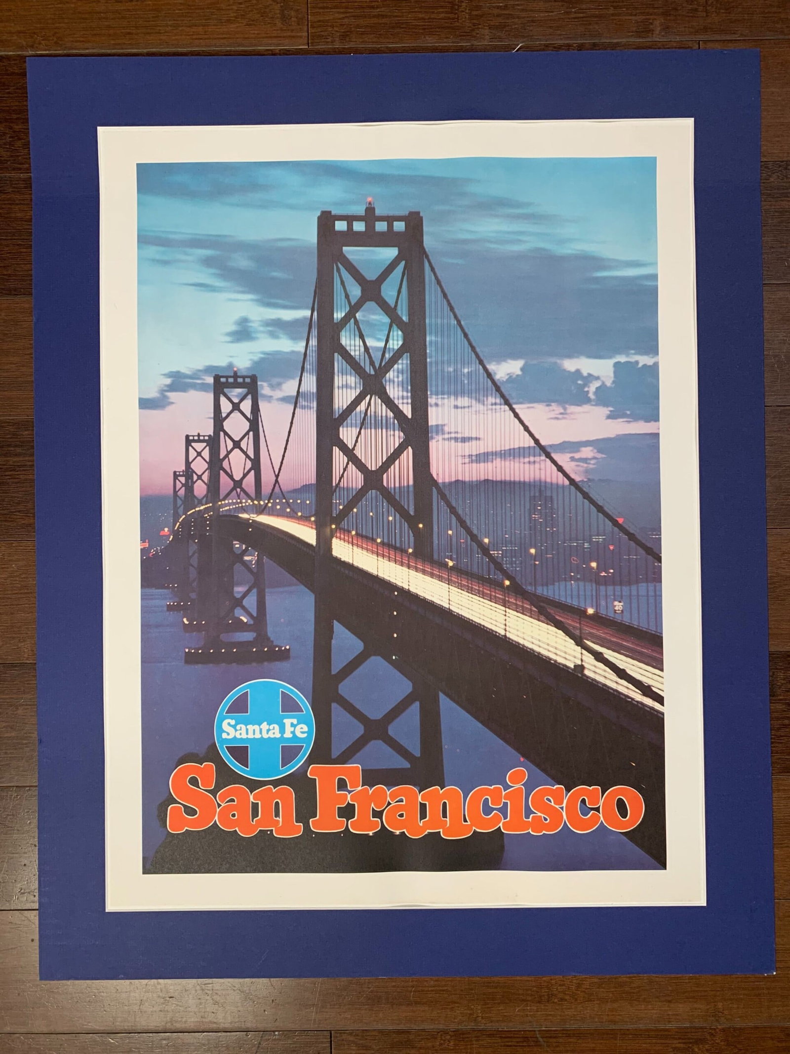 Santa Fe Railroad - San Francisco - Art by Don Percival (1950) 18.25" x 24" US Travel Poster - LB &: Title: Santa Fe Railroad - San Francisco - Art by Don Percival (1950) 18.25" x 24" US Travel Poster - LB & Matte Description: Santa Fe Railroad - San Francisco - Art by Don Percival (1950) 18.25" x