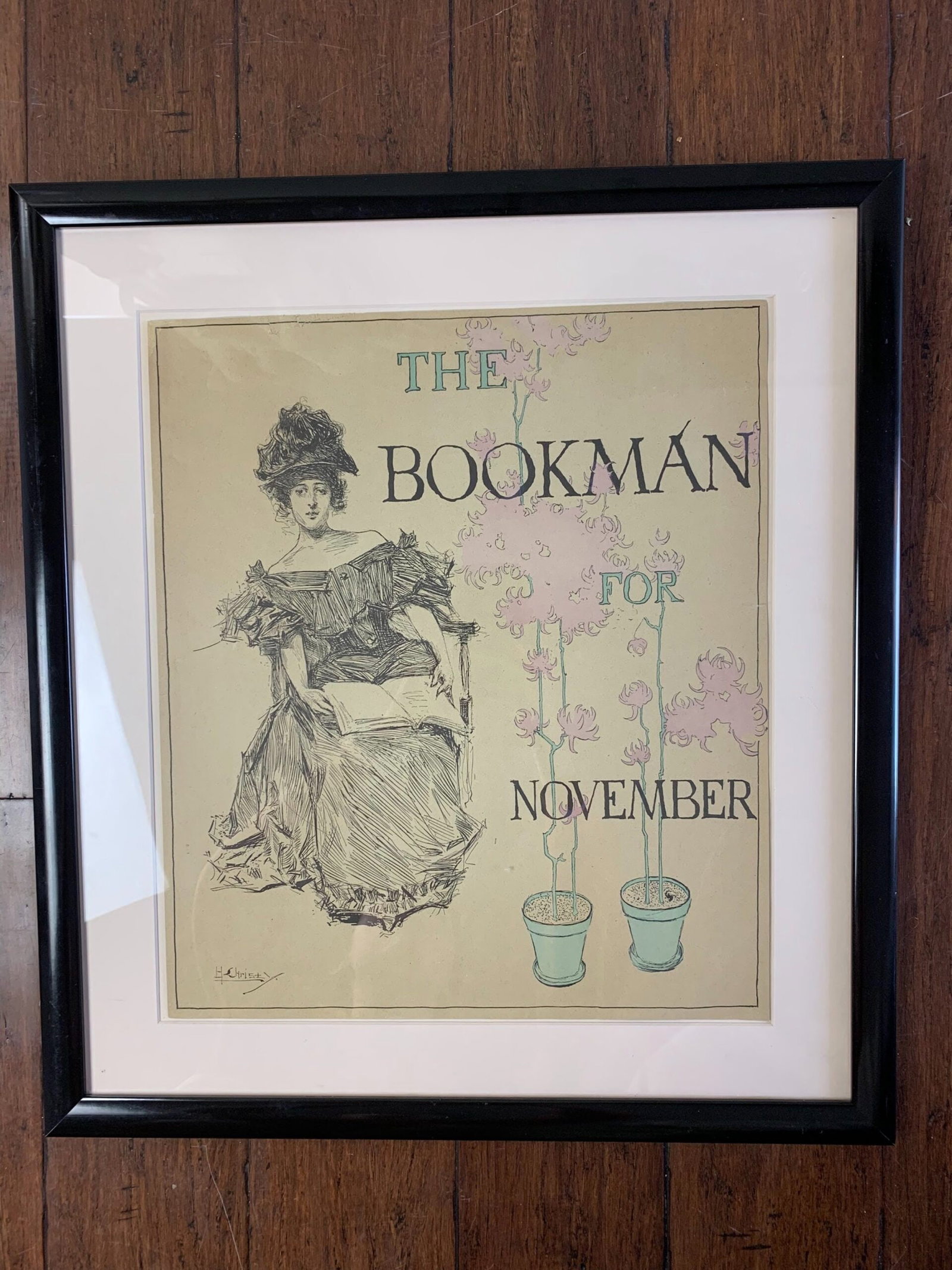 Bookman Magazine November - Art Howard Chandler Christy (1896) 14.5x17 US Magazine Cover (1 of 6)