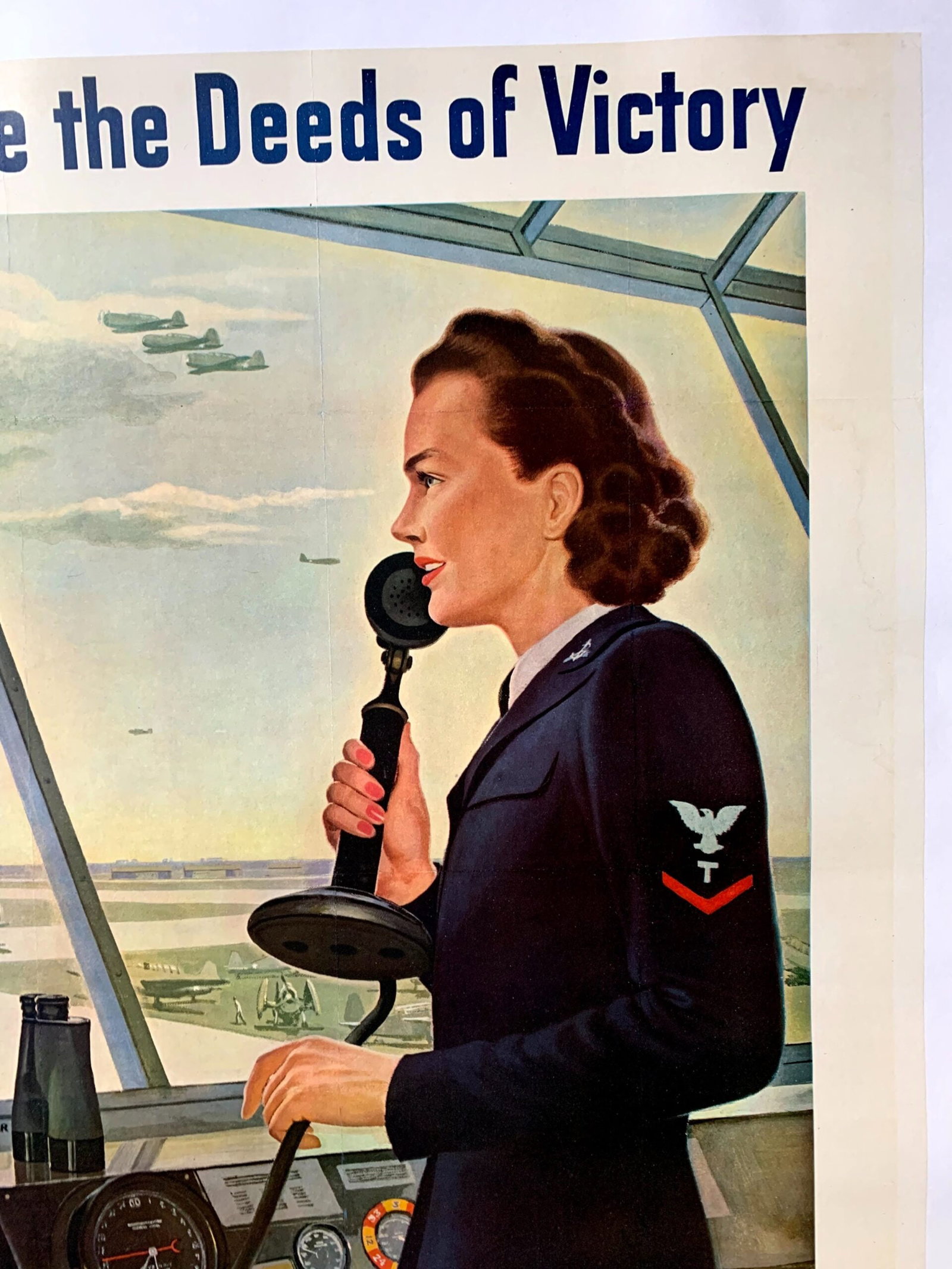 Join The Waves - Art By John Falter (1943) 27.25x39.75 US Navy Recruitment Poster LB - 2