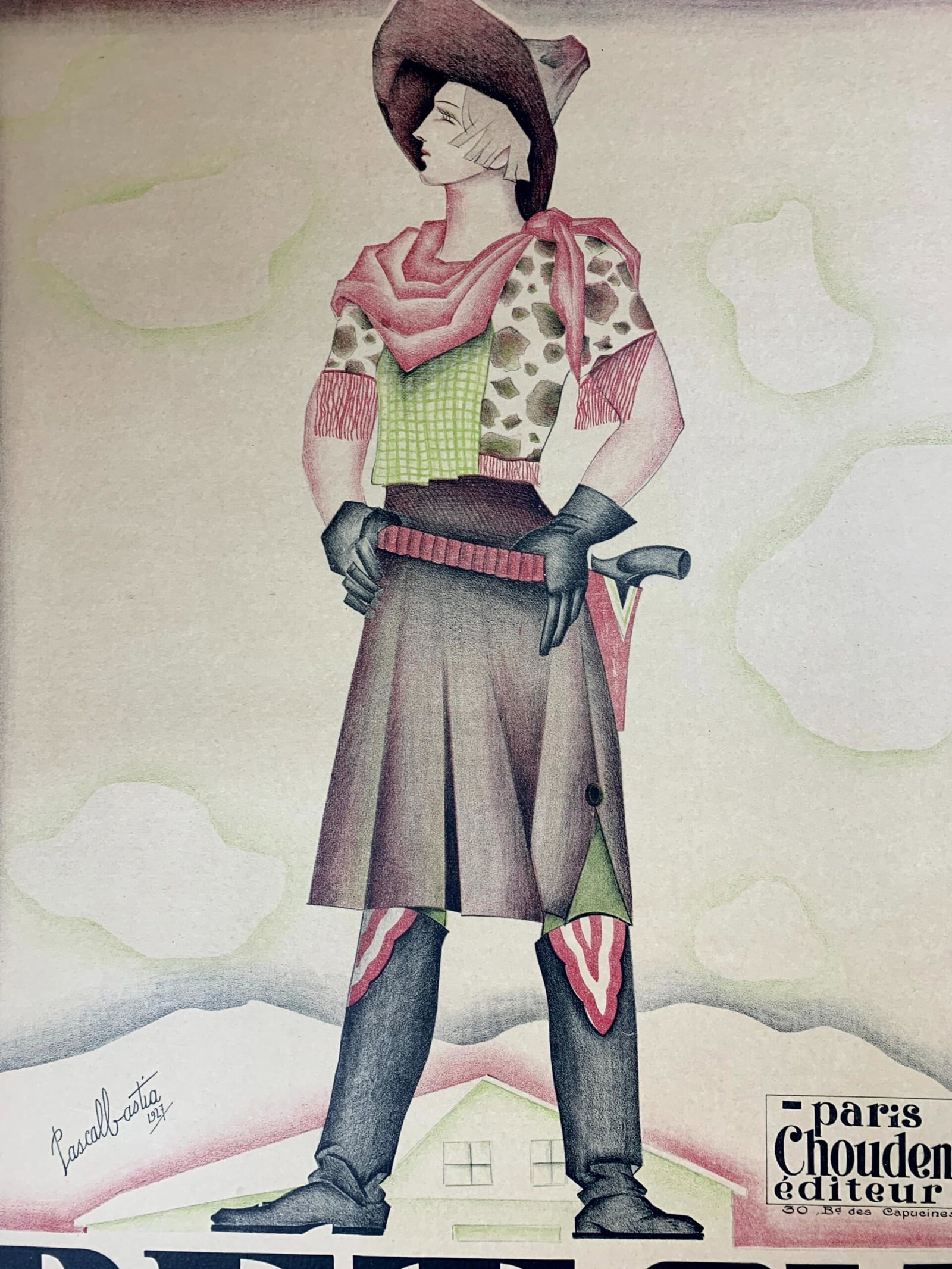 Betsy - Art By Pascal Bastia (1927) 31.25x47.25 French Theater Poster LB - 6