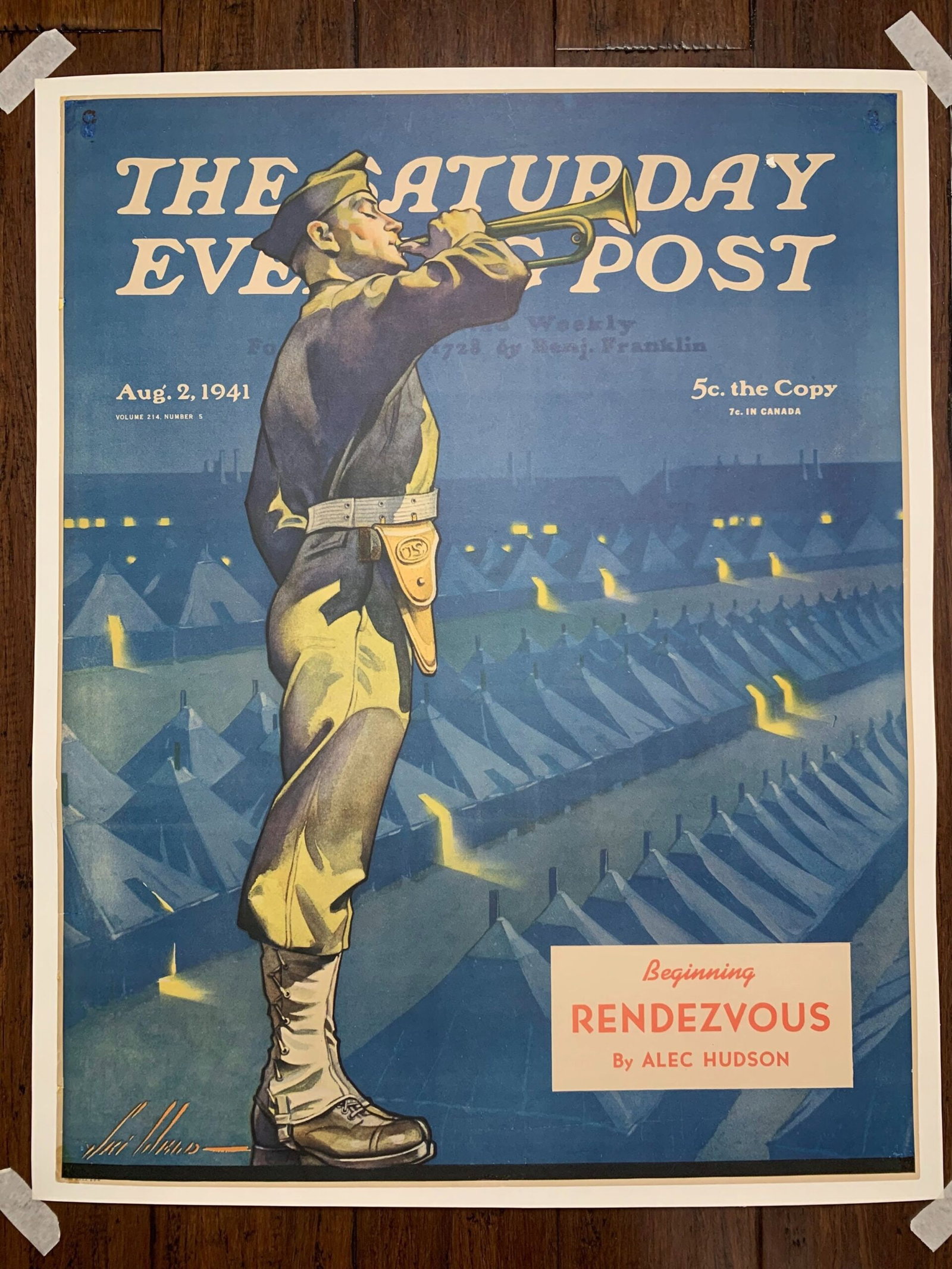 Saturday Evening Post - Art By Ski Weld (1941) 22x28 US Newstand Poster: Title: Saturday Evening Post - Art By Ski Weld (1941) 22x28 US Newstand Poster Description: Saturday Evening Post - Art By Ski Weld (1941) 22x28 US Newstand Poster\n\nPlease refer to the attached phot