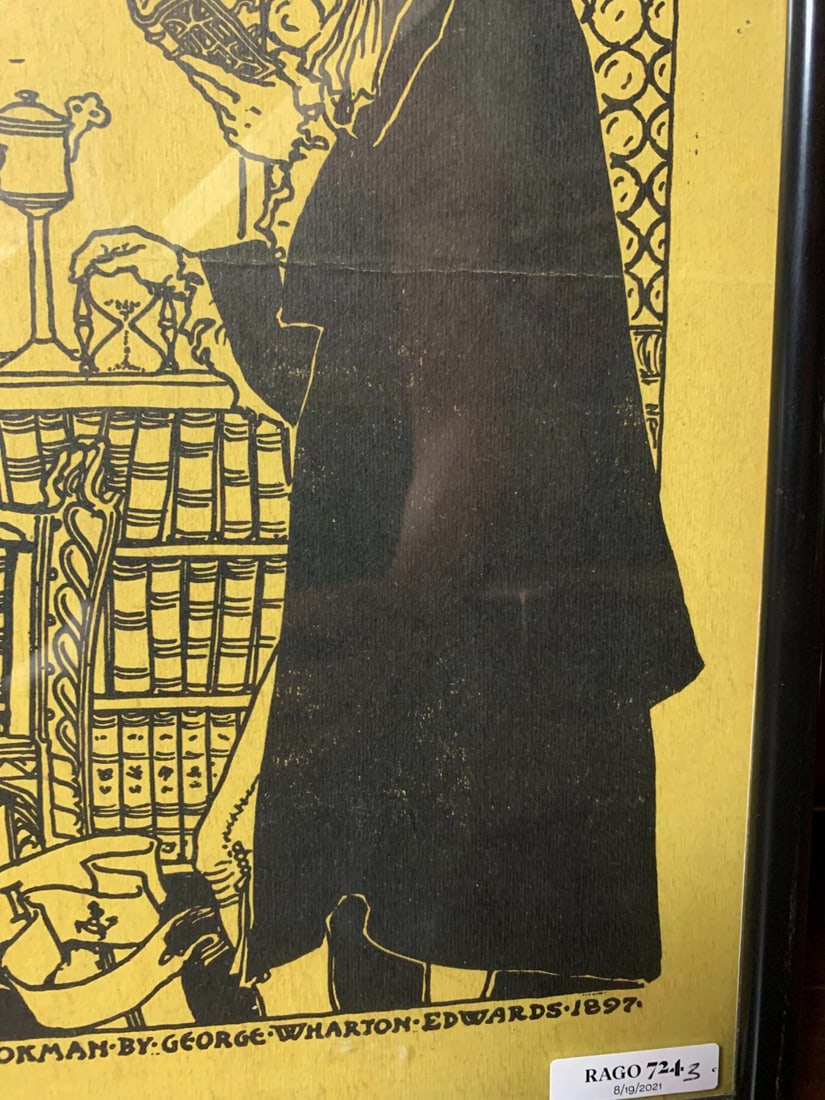 Bookman May - Art By George Wharton Edwards (1896) 11.75x16.5 US Magazine Cover - Framed - 3