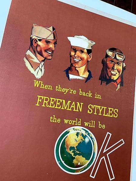 When They're Back In Freeman Styles (1945) 23x34.875 US WWII Clothing Poster LB - 5
