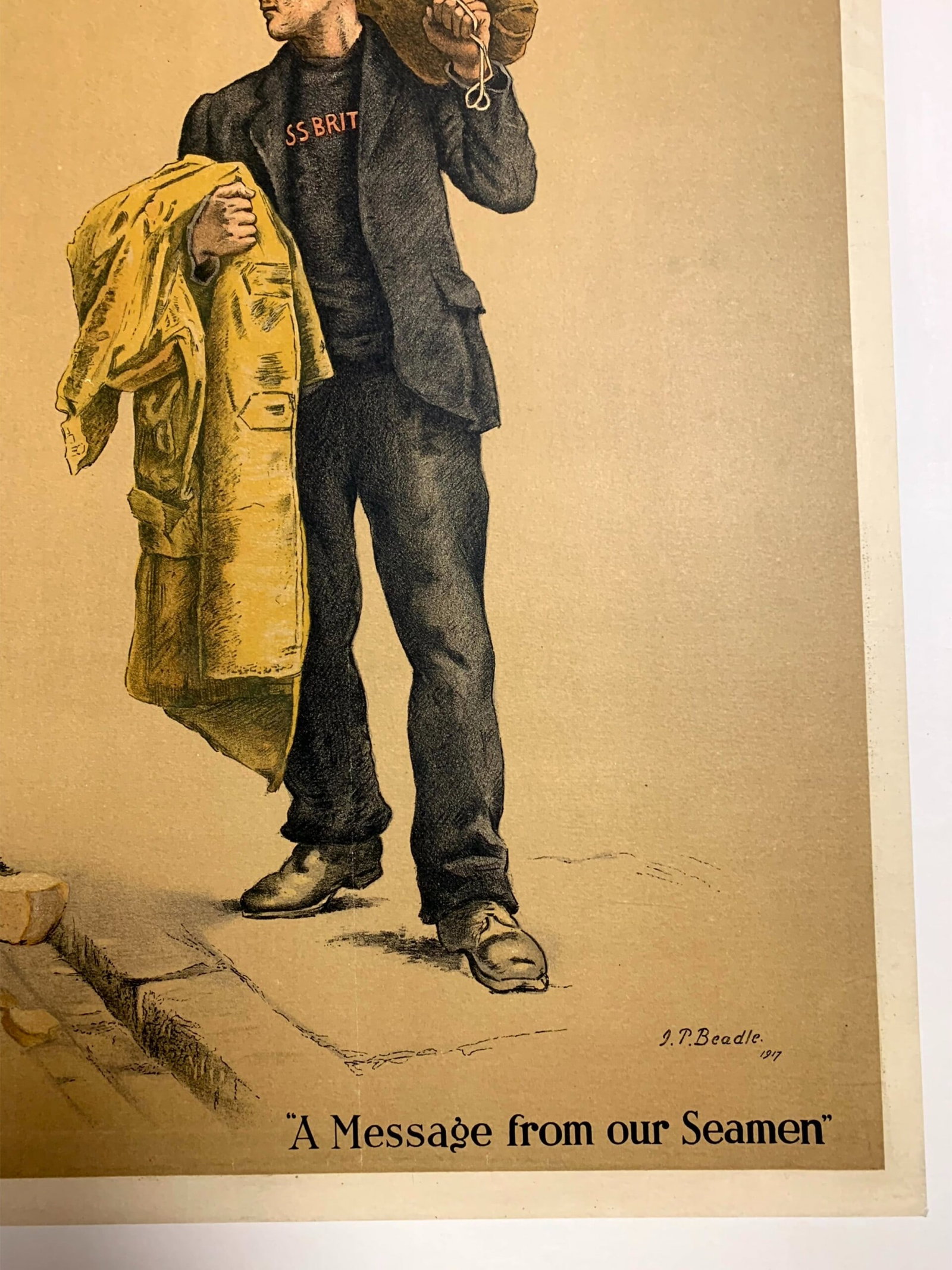 We Risk Our Lives To Bring You Food (1917) British WWI Poster LB - 5