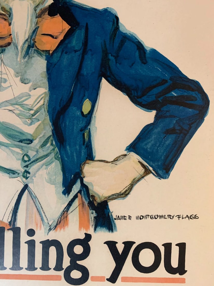 Uncle Sam - Art By James Montomery Flagg (1917) 20.125x30 US WWI Enlistment Poster - 3