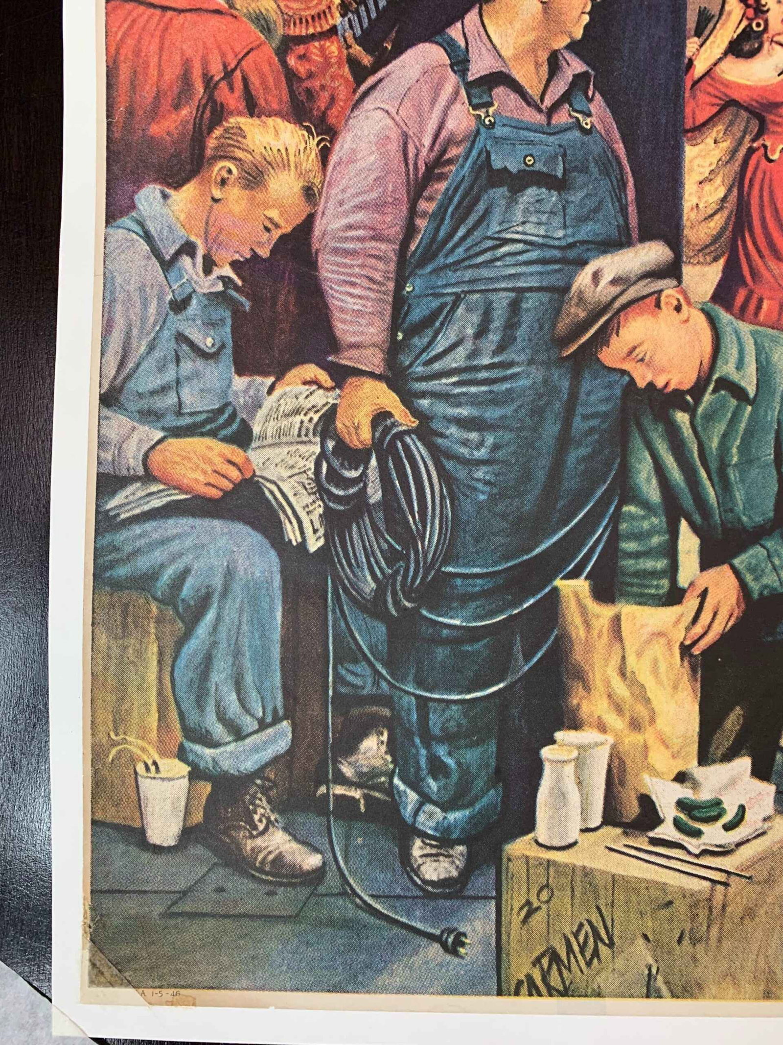 21.75x28 1946 Newstand Poster Saturday Evening Post - Art By Stevan Dohanos backstage At The Met LB - 5
