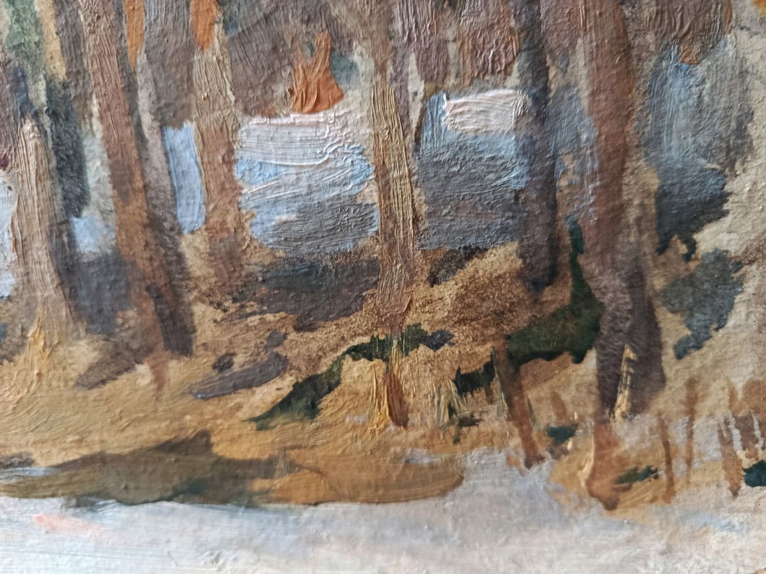 Oil painting In the sunny winter forest Unknown artist - 5