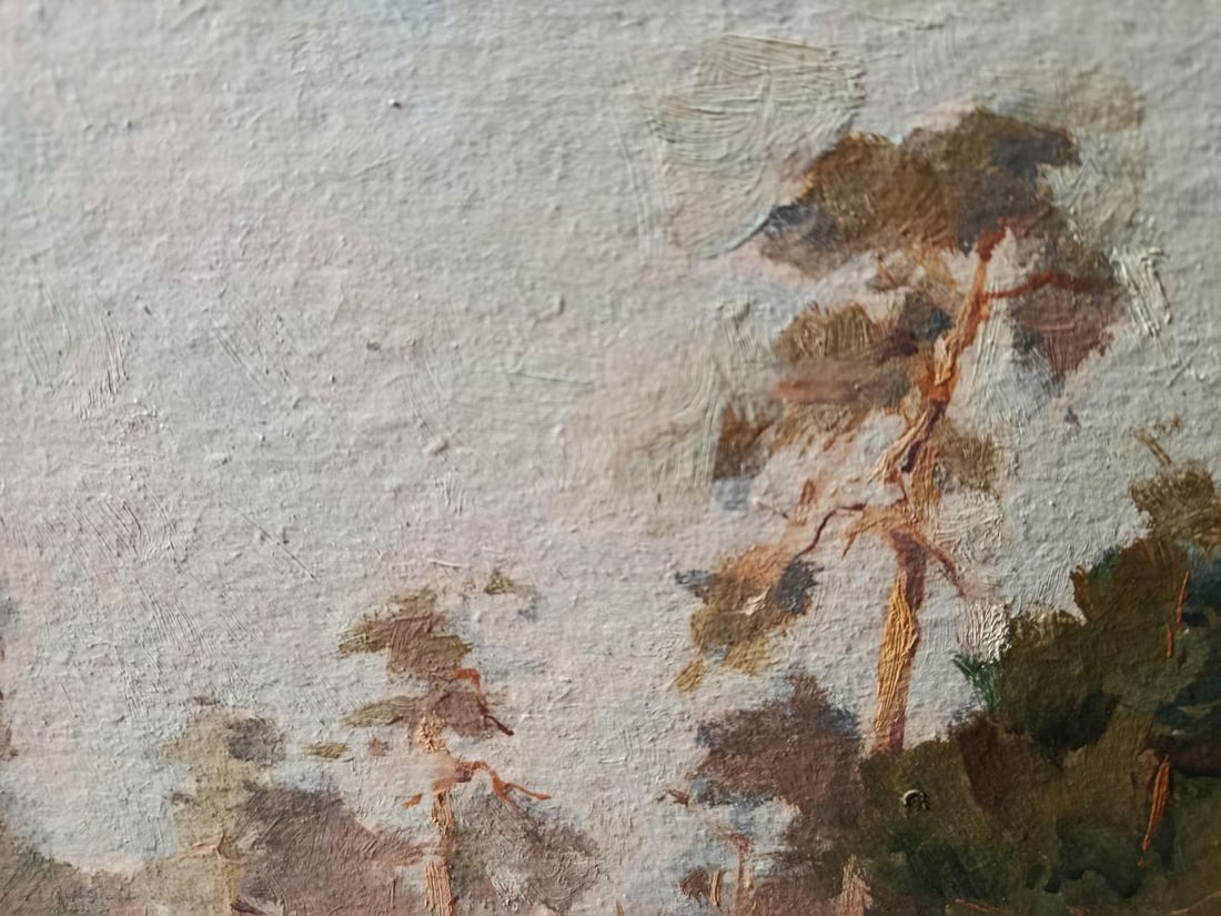 Oil painting In the sunny winter forest Unknown artist - 7