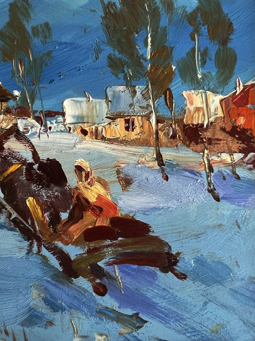 Oil painting Winter village Yuriy Suprunchuk - 10