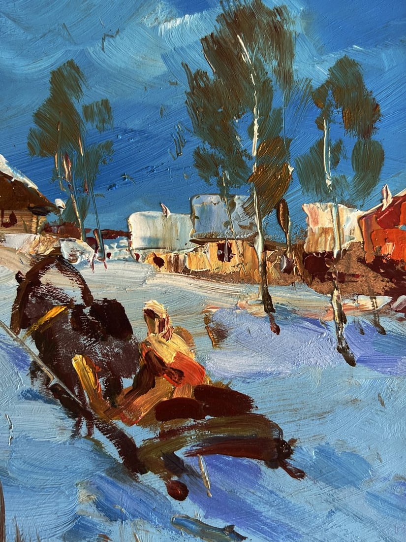 Oil painting Winter village Yuriy Suprunchuk - 7