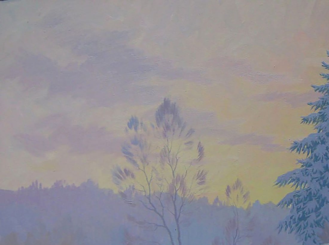 Oil painting Winter sleep in the forest Valery Savenets - 4