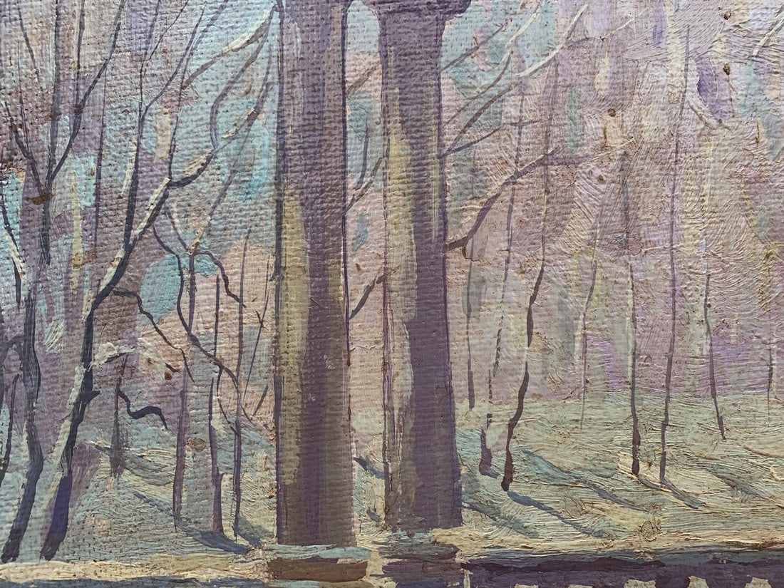 Oil painting Winter fairy tale written in the snow Unknown artist - 4