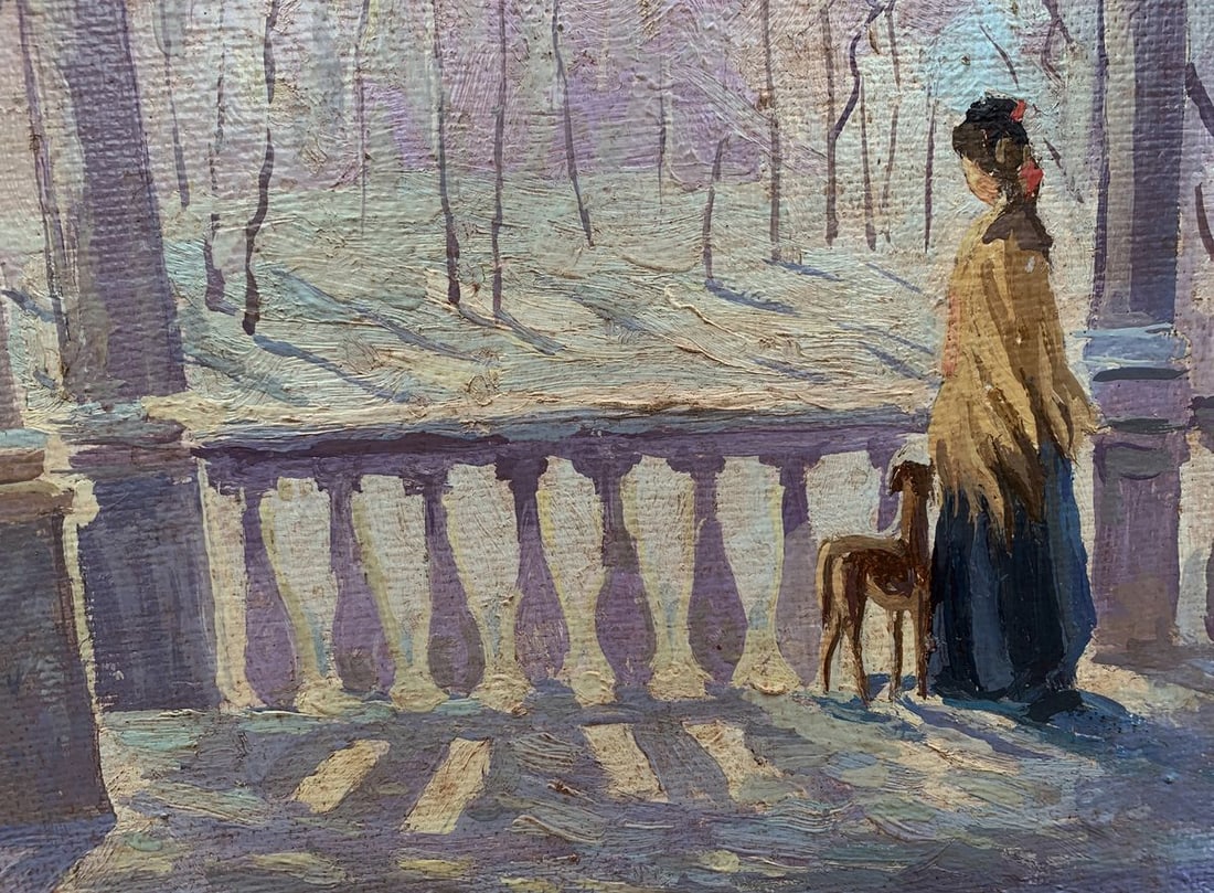 Oil painting Winter fairy tale written in the snow Unknown artist - 5