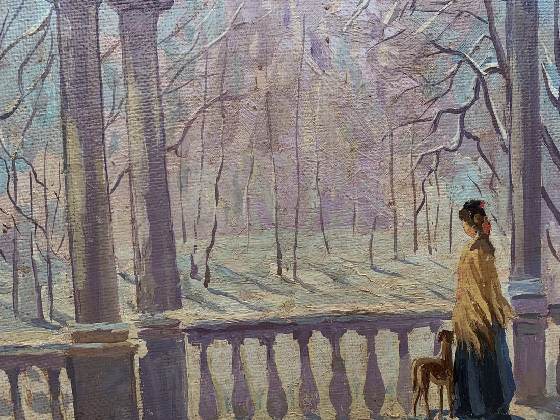 Oil painting Winter fairy tale written in the snow Unknown artist - 6
