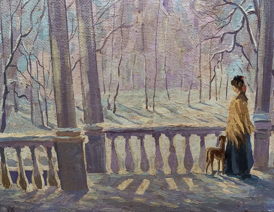 Oil painting Winter fairy tale written in the snow Unknown artist - 7