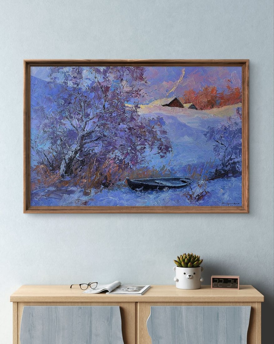 Oil painting Frosty morning Boris Serdyuk - 2