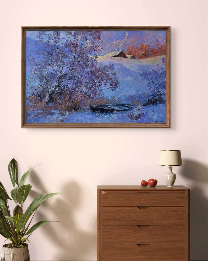 Oil painting Frosty morning Boris Serdyuk - 3