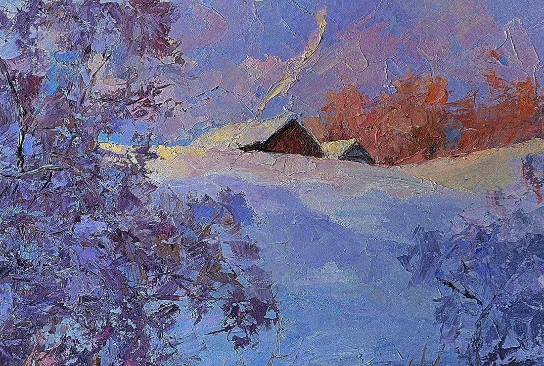 Oil painting Frosty morning Boris Serdyuk - 5