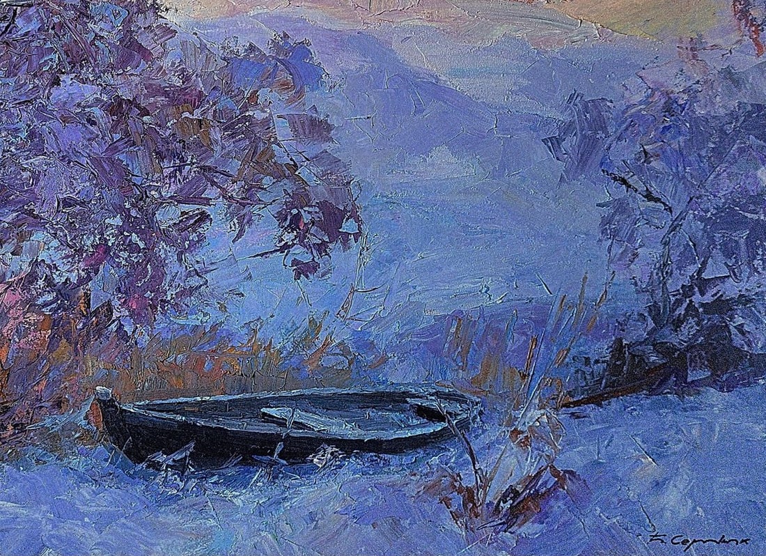 Oil painting Frosty morning Boris Serdyuk - 7