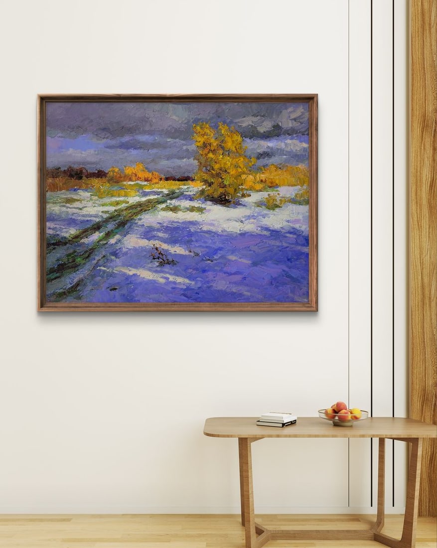 Oil painting Unexpected snow Boris Serdyuk - 2