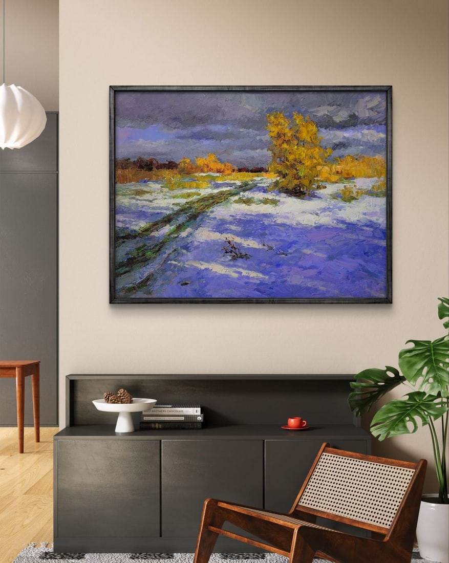 Oil painting Unexpected snow Boris Serdyuk - 3