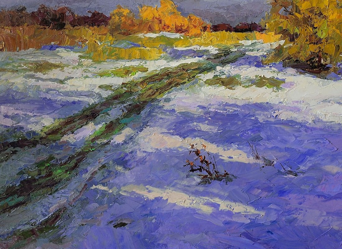 Oil painting Unexpected snow Boris Serdyuk - 6