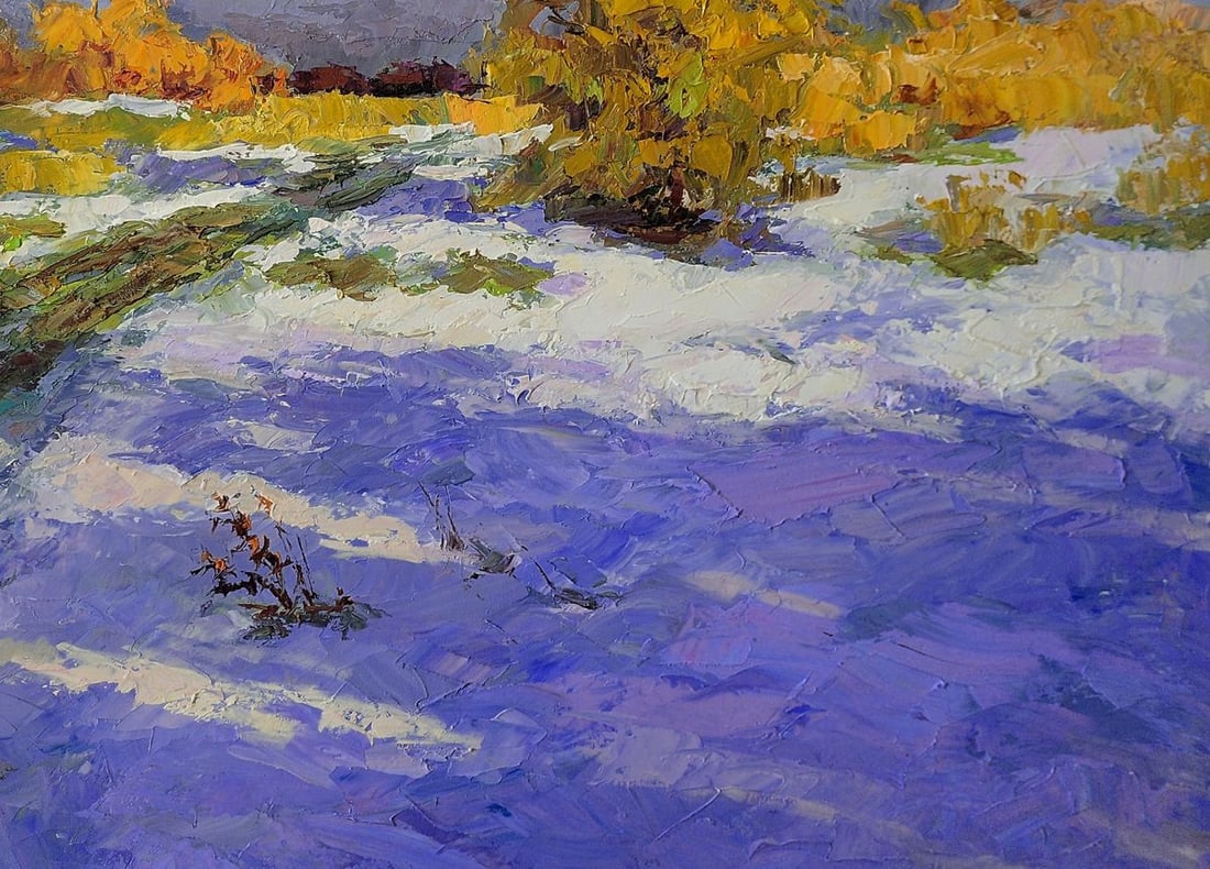 Oil painting Unexpected snow Boris Serdyuk - 7