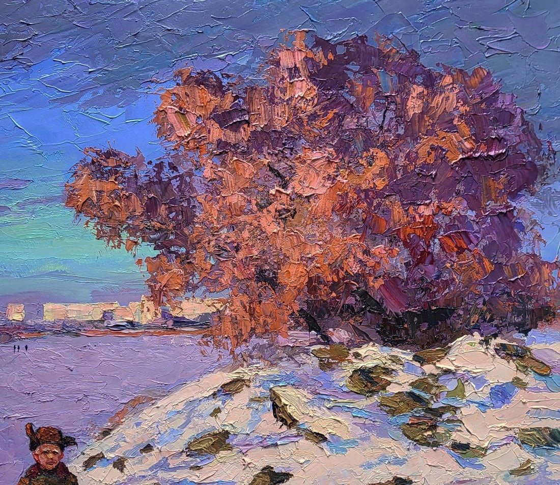 Oil painting Ice on the river River Boris Serdyuk - 5