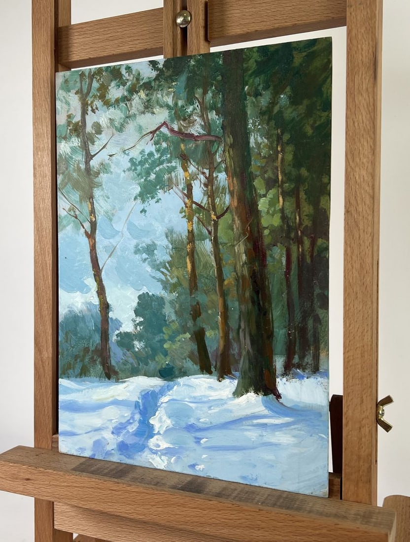 Oil painting Winter silence of the forest Yuriy Suprunchuk - 2