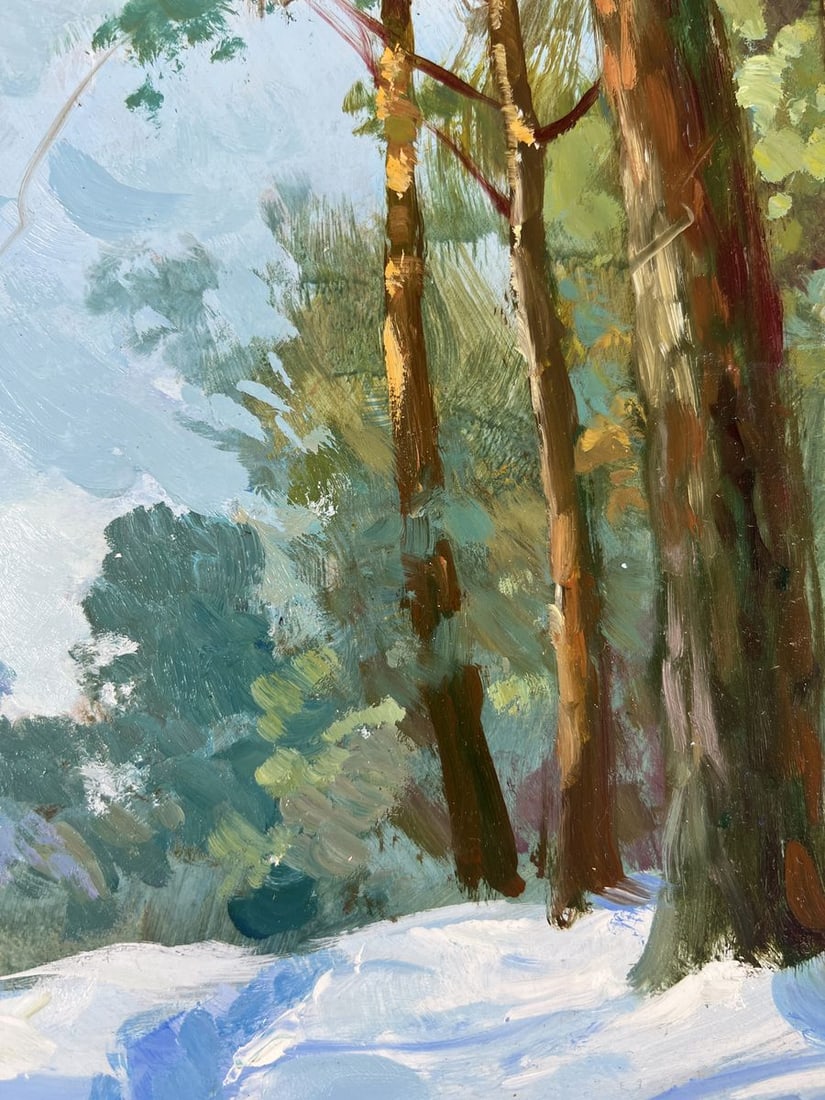 Oil painting Winter silence of the forest Yuriy Suprunchuk - 6