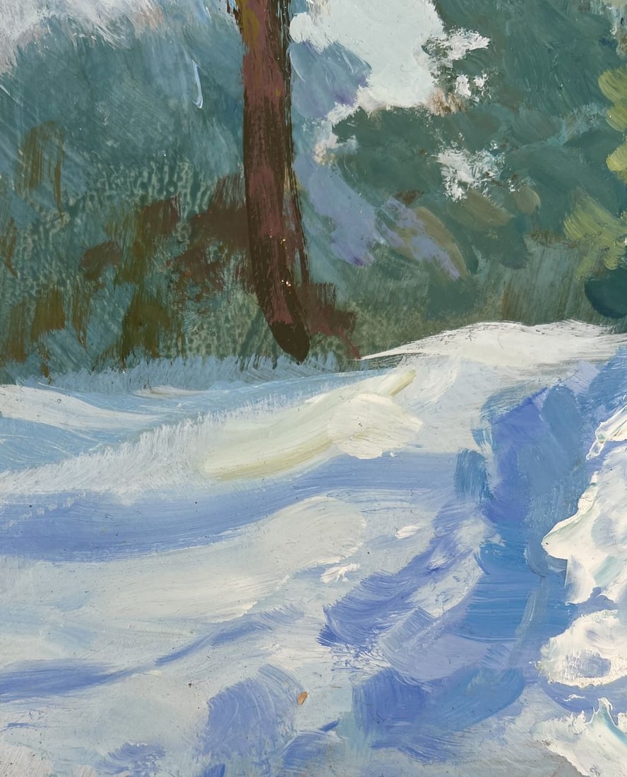 Oil painting Winter silence of the forest Yuriy Suprunchuk - 7