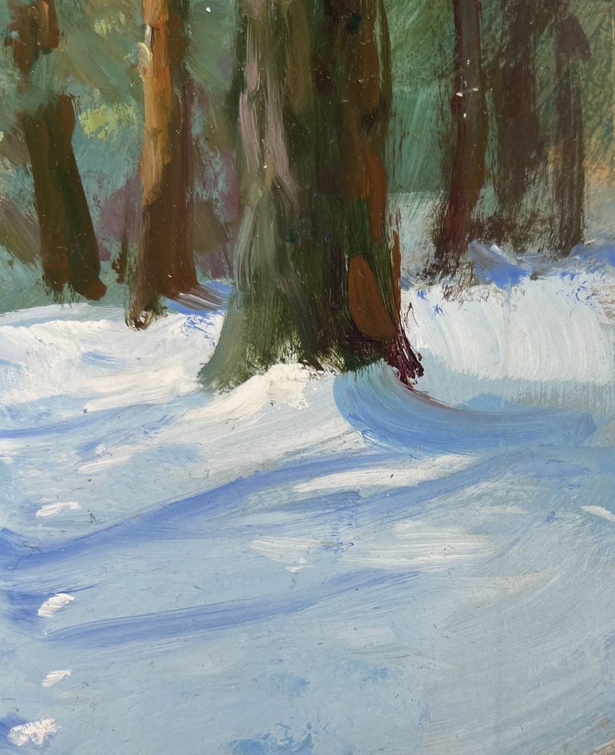 Oil painting Winter silence of the forest Yuriy Suprunchuk - 8