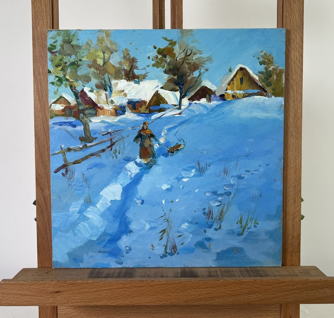 Oil painting Winter's Evening Tale Yuriy Suprunchuk (1 of 8)