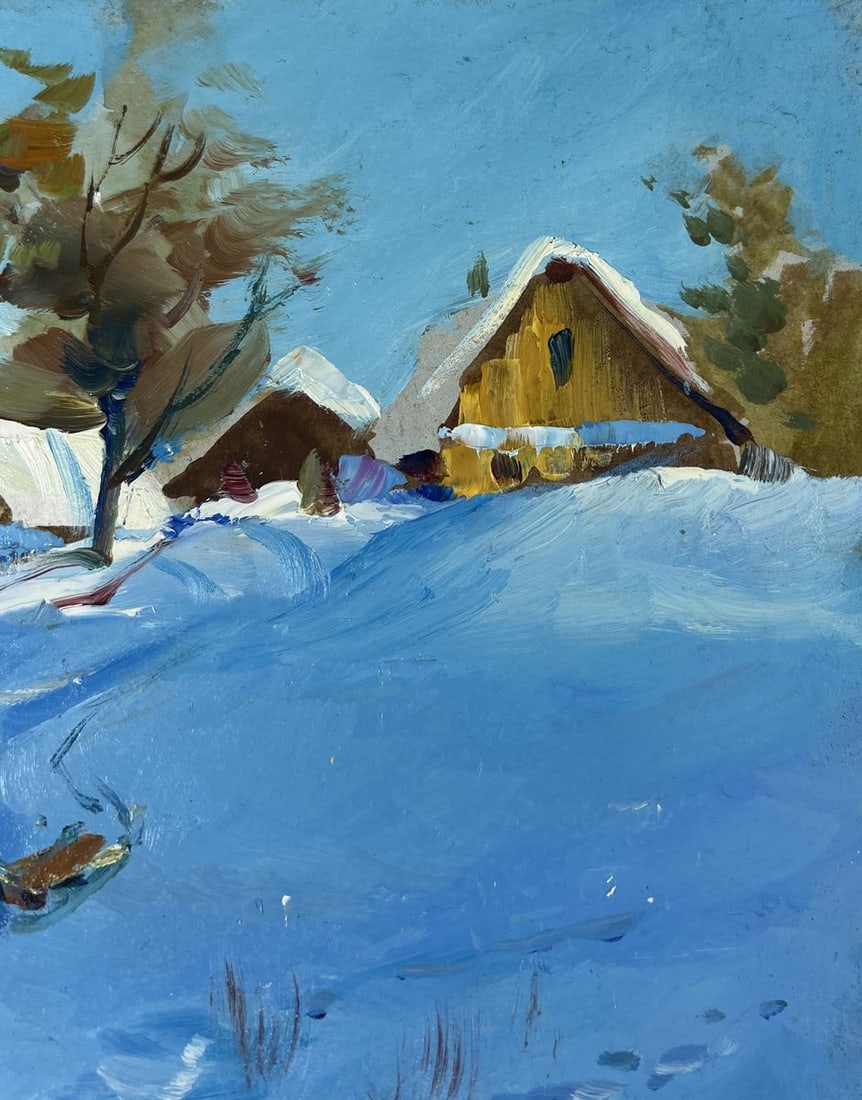 Oil painting Winter's Evening Tale Yuriy Suprunchuk - 4