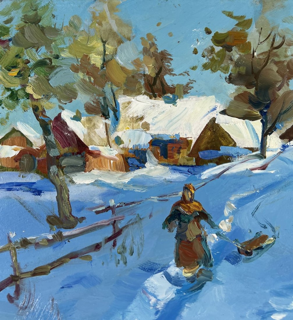 Oil painting Winter's Evening Tale Yuriy Suprunchuk - 5
