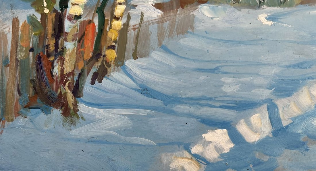 Oil painting Where the winter fairy tale lives Yuriy Suprunchuk - 6