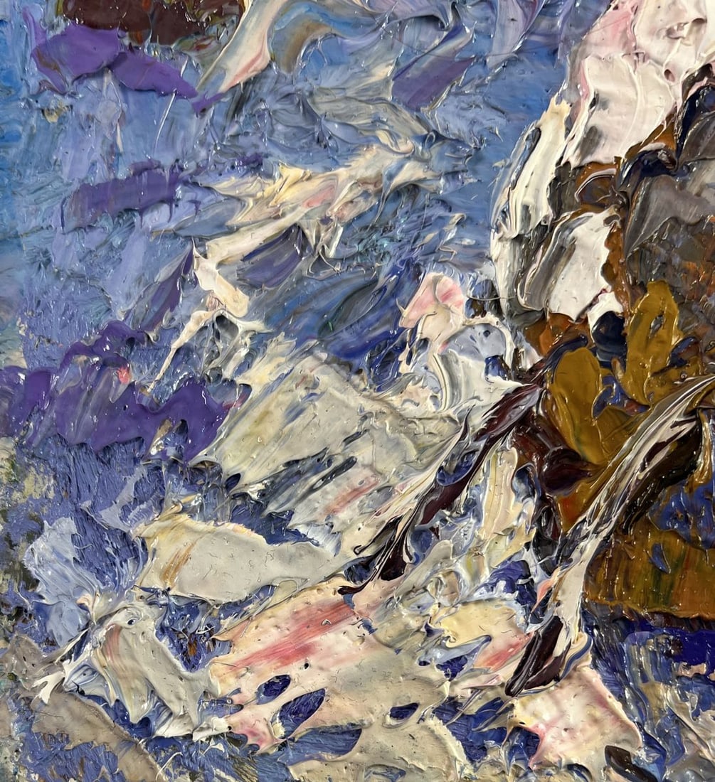 Oil painting Snow enveloping the forest Alex Kalenyuk - 6