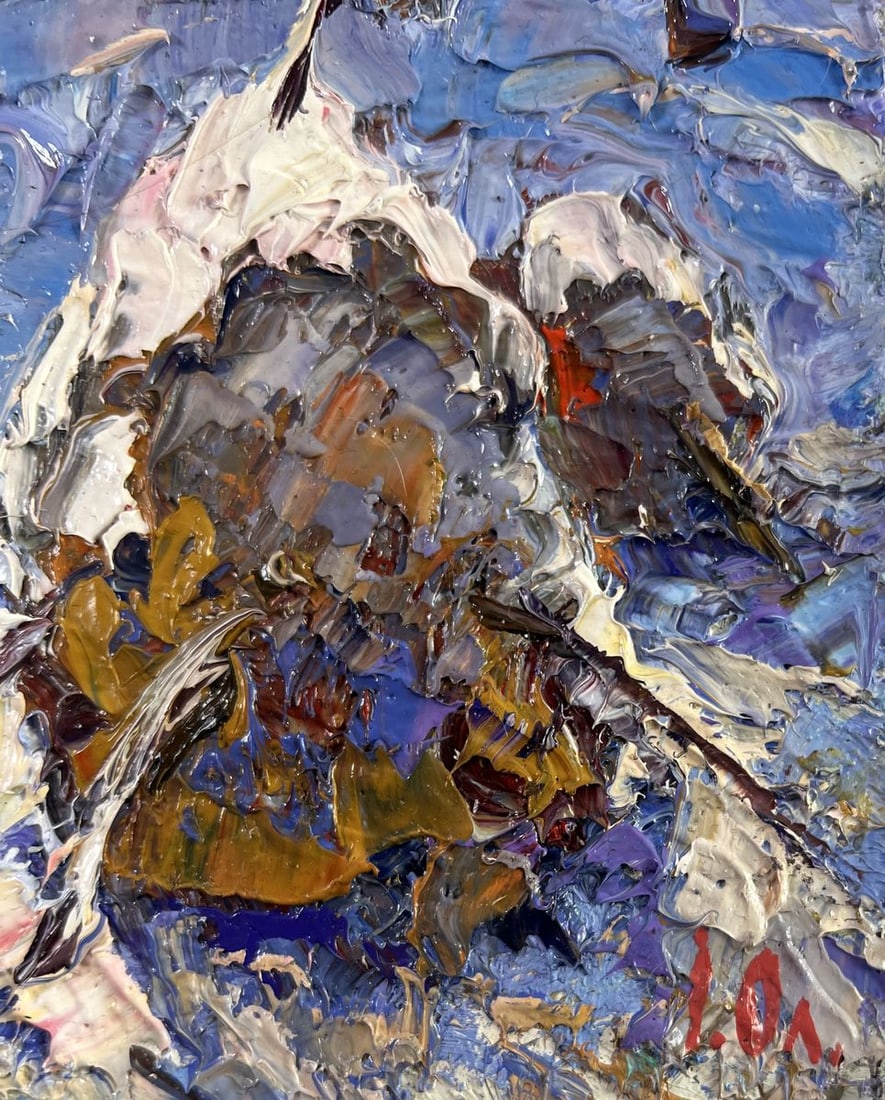 Oil painting Snow enveloping the forest Alex Kalenyuk - 7