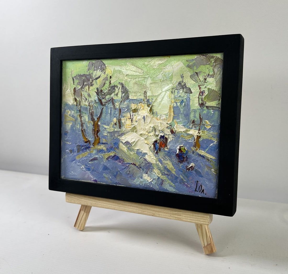 Oil painting There was a lot of snow Alex Kalenyuk - 2