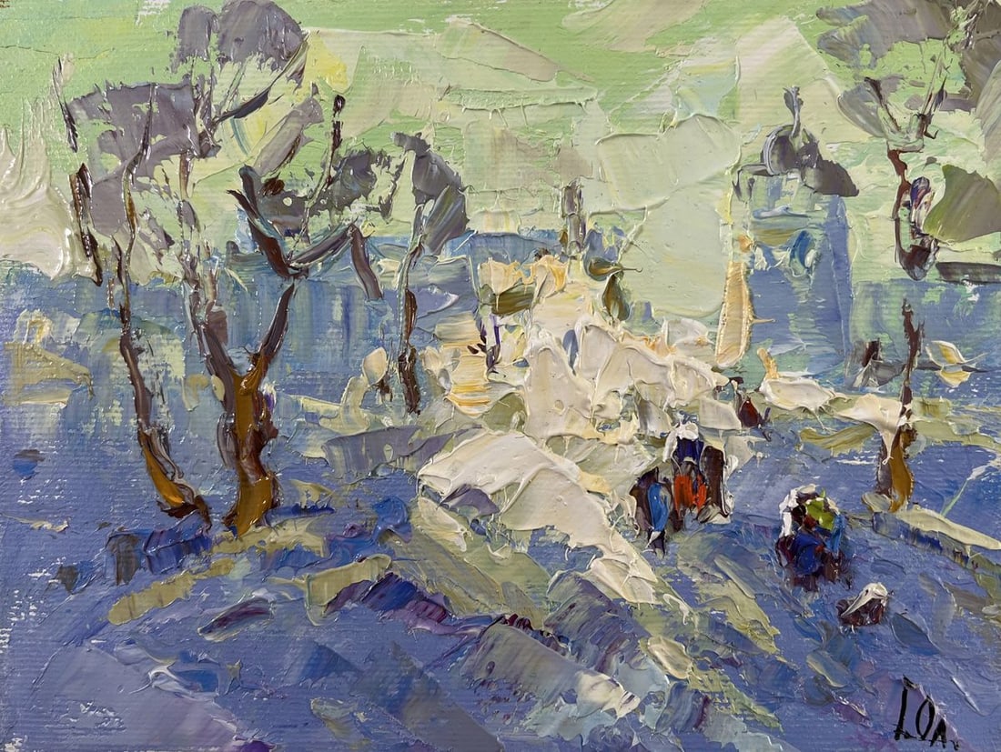 Oil painting There was a lot of snow Alex Kalenyuk - 3