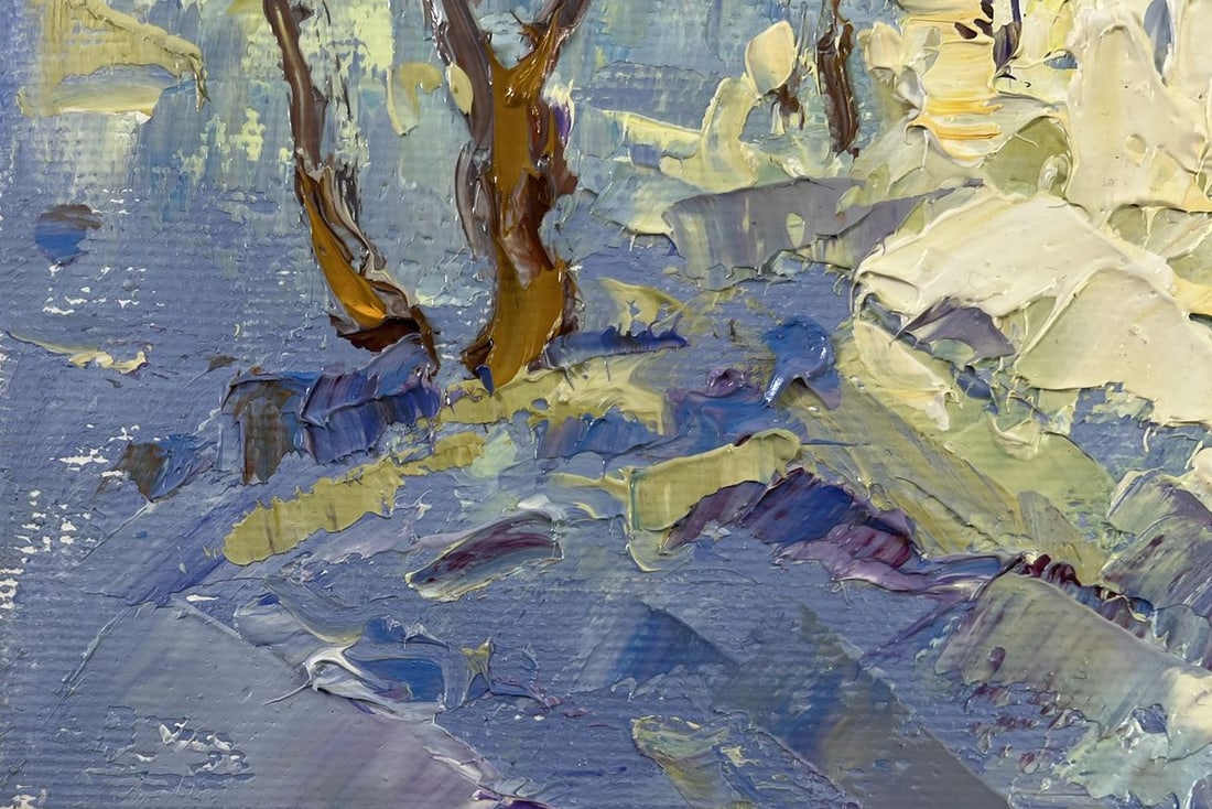 Oil painting There was a lot of snow Alex Kalenyuk - 6