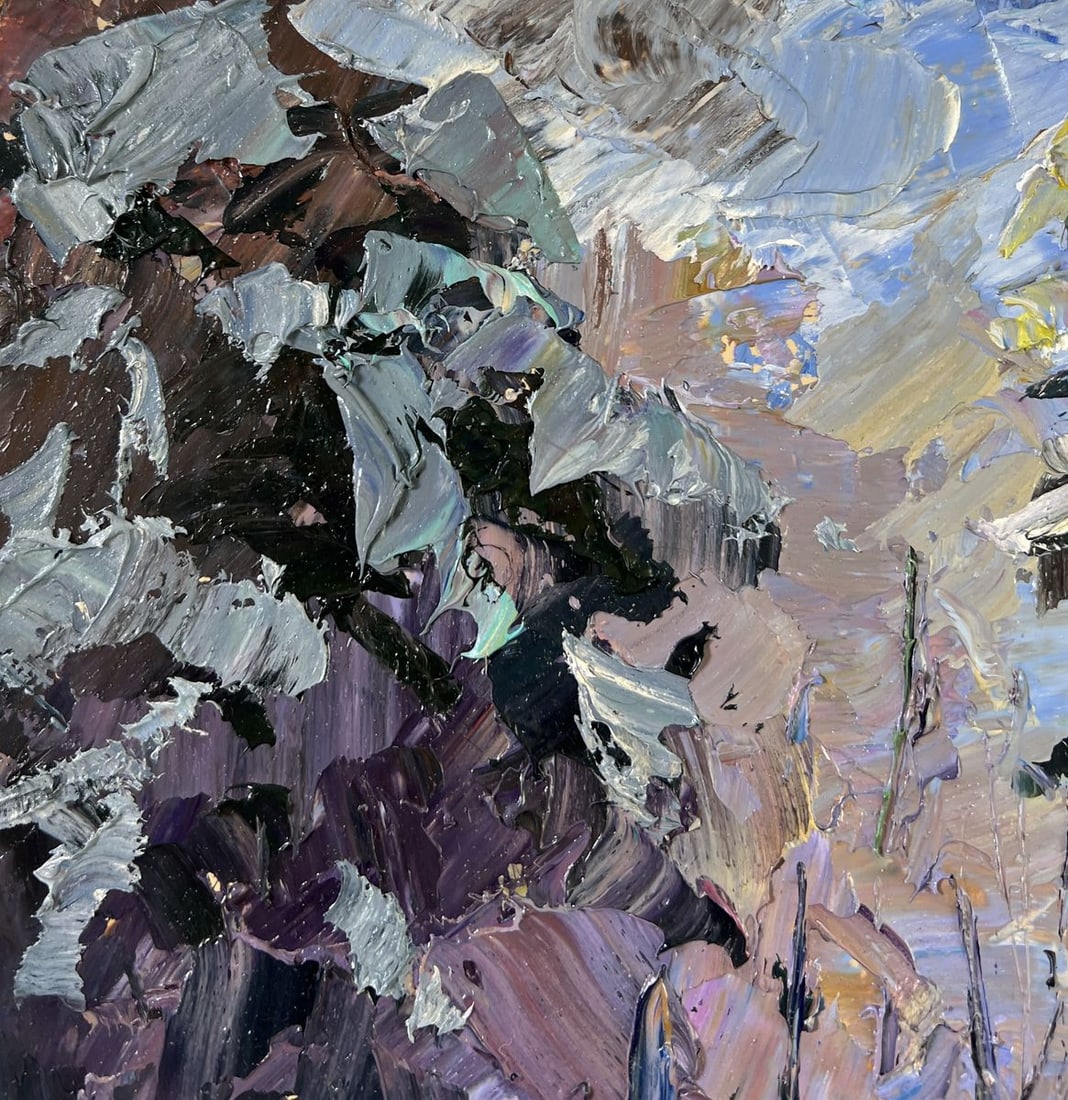 Oil painting Among the winter trees Boris Serdyuk - 6