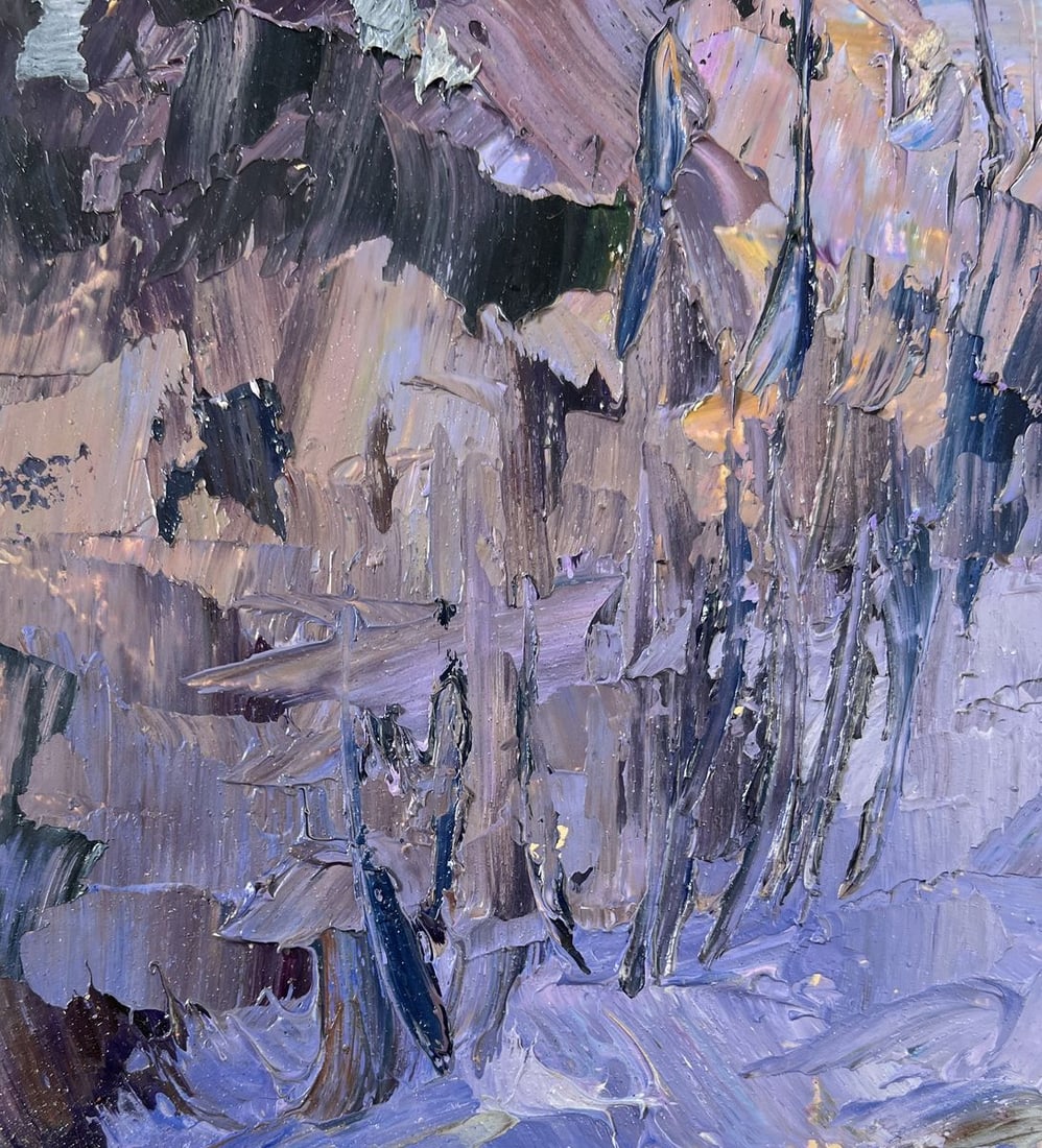 Oil painting Among the winter trees Boris Serdyuk - 7