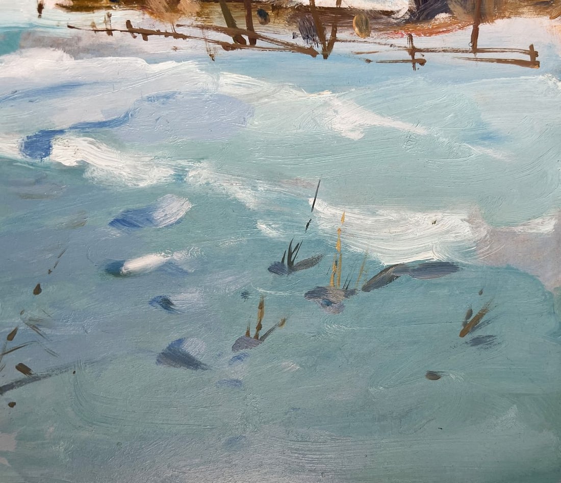 Oil painting Village Winter Tale Yuriy Suprunchuk - 9