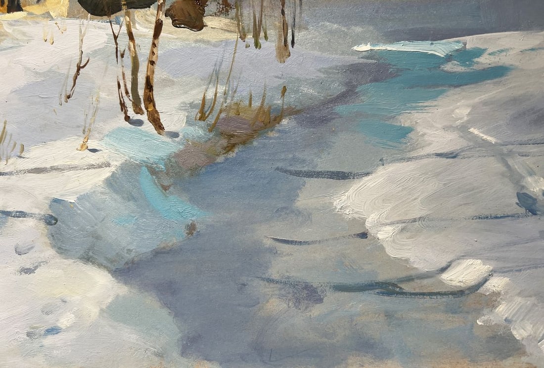 Oil painting Winter breeze in the forest Yuriy Suprunchuk - 8