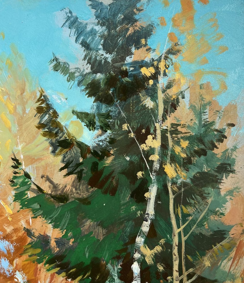 Oil painting Winter path in the forest Yuriy Suprunchuk - 4